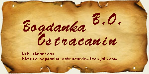 Bogdanka Ostraćanin vizit kartica